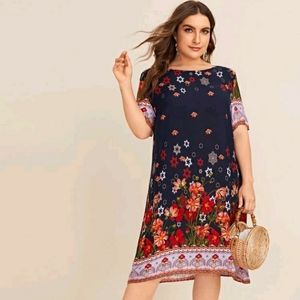 NEW Plus Natural Rayon Tunic Dress